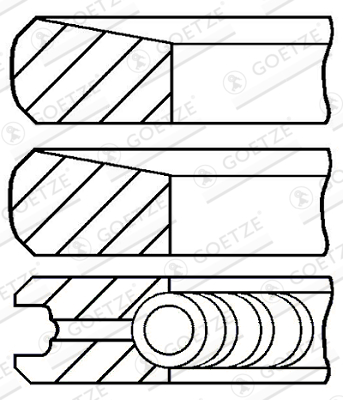 GOETZE ENGINE Kolvringsats 08-443500-00