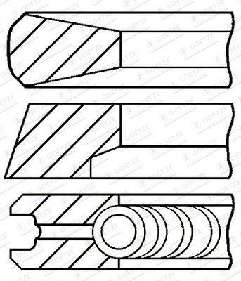 GOETZE ENGINE Kolvirõngakomplekt 08-444500-00