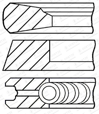 GOETZE ENGINE Kolvirõngakomplekt 08-444600-00