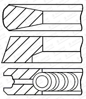 GOETZE ENGINE Kolvirõngakomplekt 08-444900-00