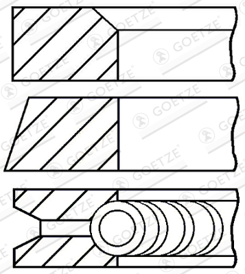 GOETZE ENGINE Zestaw pierścieni tłokowych 08-502200-00