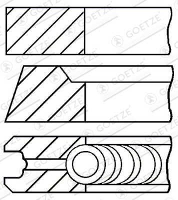 GOETZE ENGINE Kolvirõngakomplekt 08-521100-00
