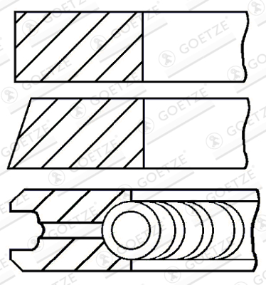 GOETZE ENGINE Kolvringsats 08-780100-00