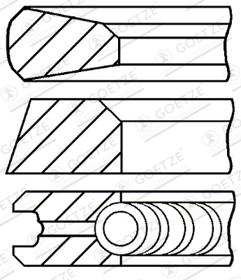 GOETZE ENGINE Kolvringsats 08-784821-00