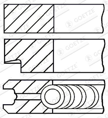 GOETZE ENGINE Kolvirõngakomplekt 08-786600-00