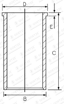GOETZE ENGINE Cylinderhylsa 14-028932-00