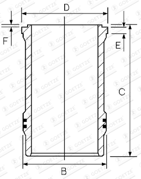 GOETZE ENGINE Cylinderhylsa 15-480090-00