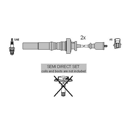 HITACHI Tändkabelsats 134619