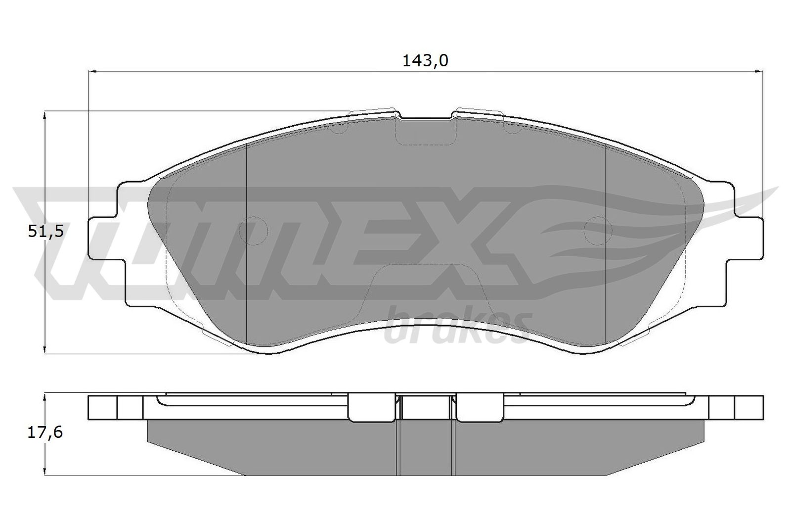 TOMEX Brakes Piduriklotside komplekt, ketaspidur TX 10-74