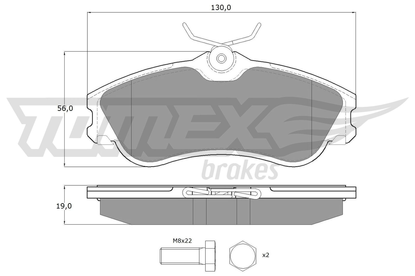 TOMEX Brakes Piduriklotside komplekt, ketaspidur TX 11-121