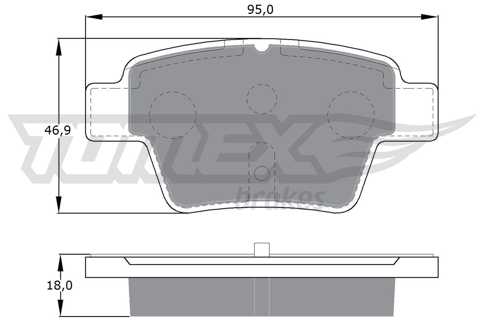 TOMEX Brakes Piduriklotside komplekt, ketaspidur TX 14-65