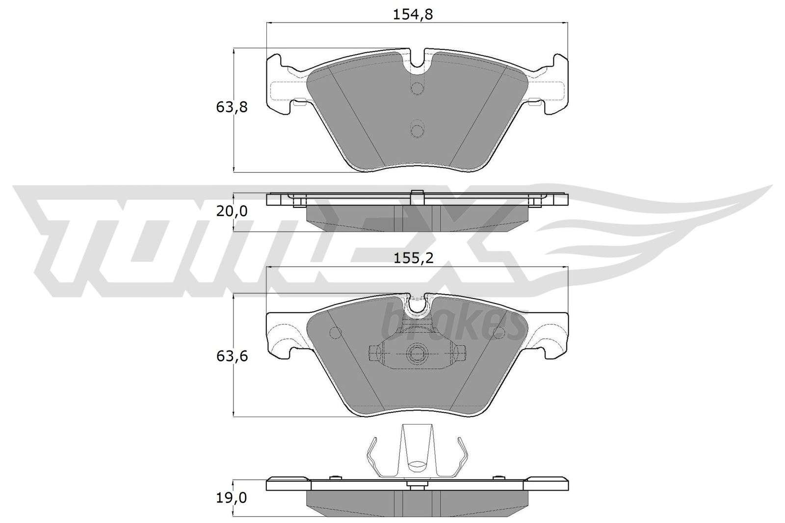 TOMEX Brakes Piduriklotside komplekt, ketaspidur TX 17-33