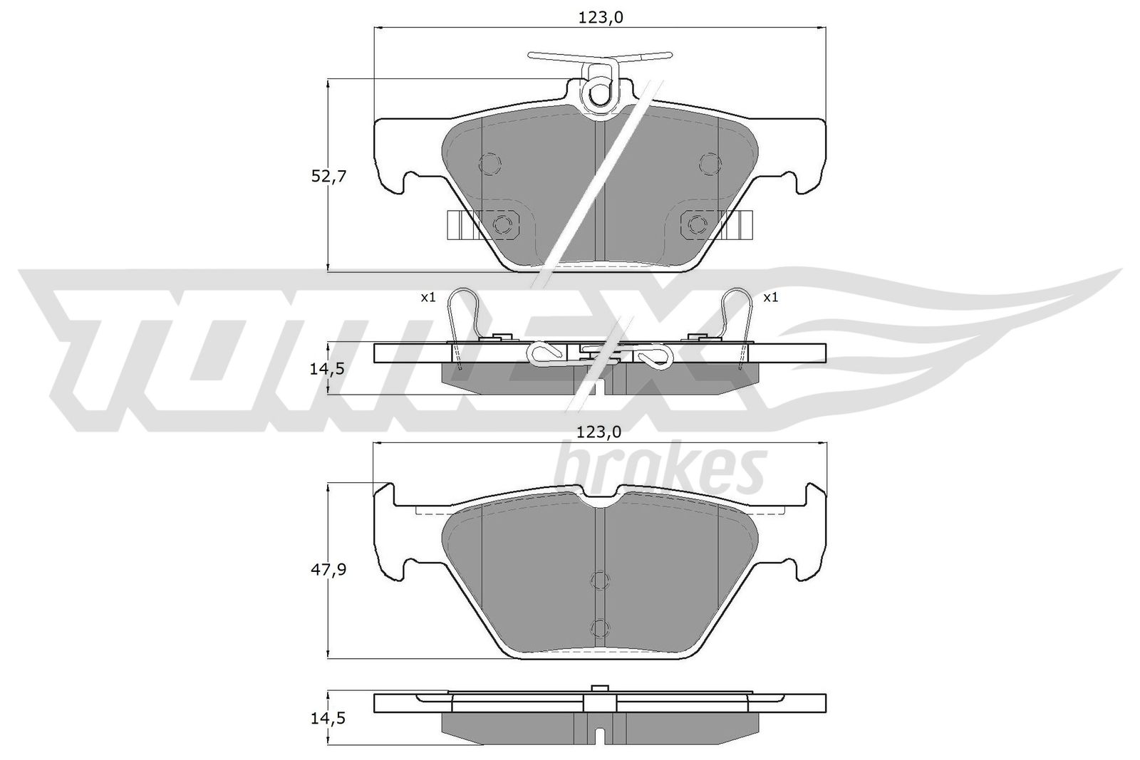 TOMEX Brakes Piduriklotside komplekt, ketaspidur TX 18-71