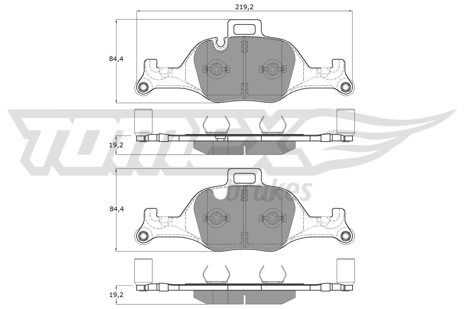 TOMEX Brakes Piduriklotside komplekt, ketaspidur TX 19-08