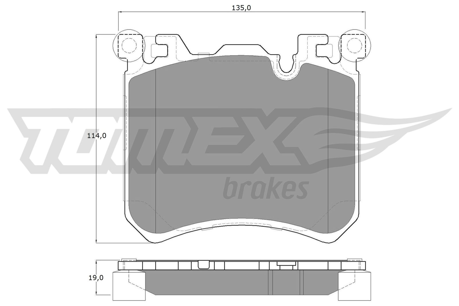 TOMEX Brakes Piduriklotside komplekt, ketaspidur TX 19-46