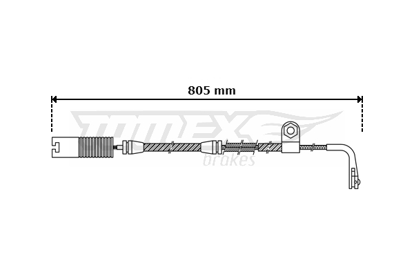 TOMEX Brakes Hoiatuskontakt, piduriklotsi kulumine TX 30-34