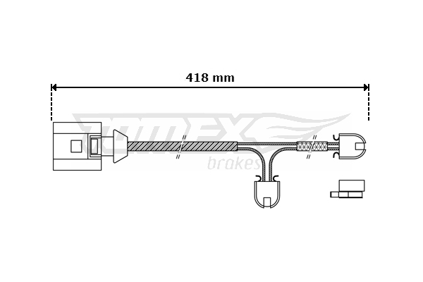 TOMEX Brakes įspėjimo kontaktas, stabdžių trinkelių susidėvėjimas TX 30-51