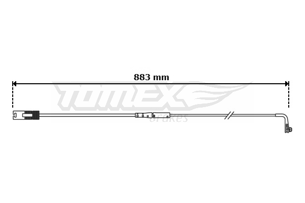 TOMEX Brakes Hoiatuskontakt, piduriklotsi kulumine TX 30-75