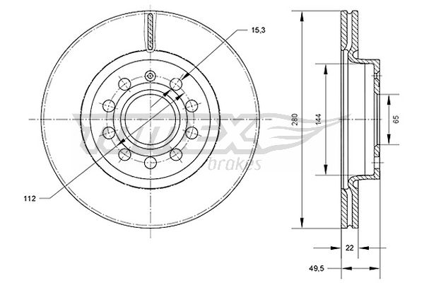 TOMEX Brakes stabdžių diskas TX 70-30