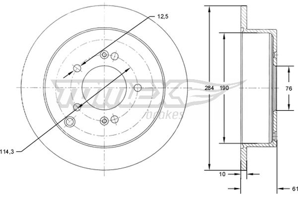 TOMEX Brakes Piduriketas TX 71-49