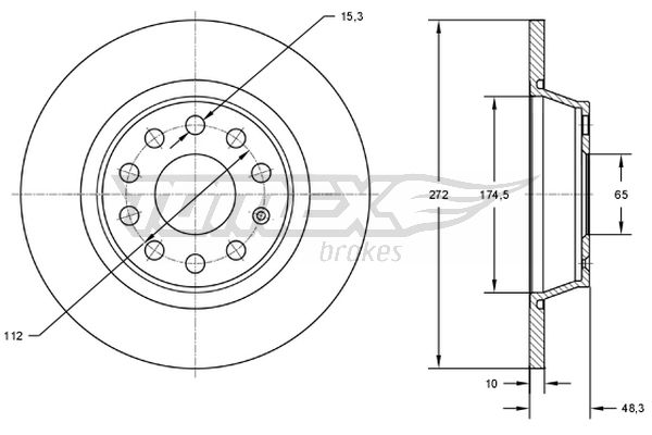 TOMEX Brakes Jarrulevy TX 72-45