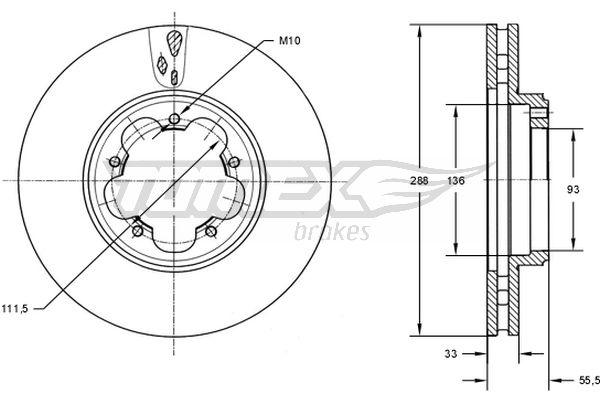 TOMEX Brakes Piduriketas TX 73-11