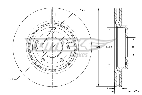 TOMEX Brakes Piduriketas TX 73-31