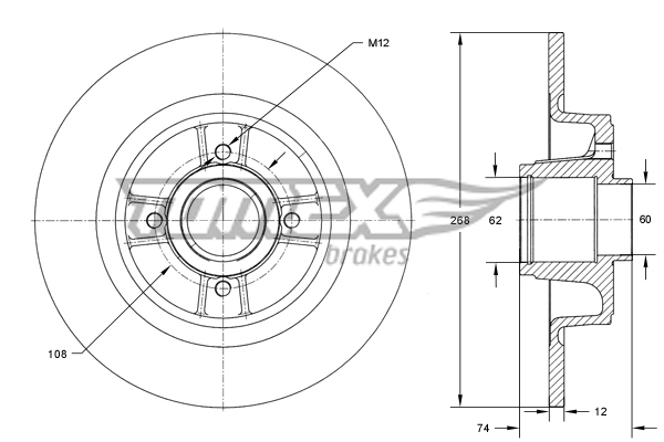 TOMEX Brakes Piduriketas TX 73-581