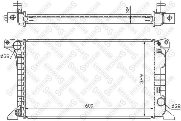 STELLOX Kylare, motorkylning 10-25090-SX