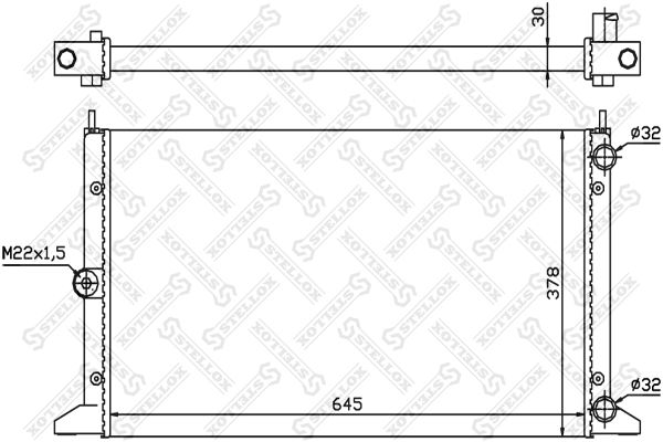 STELLOX Radiaator,mootorijahutus 10-25107-SX