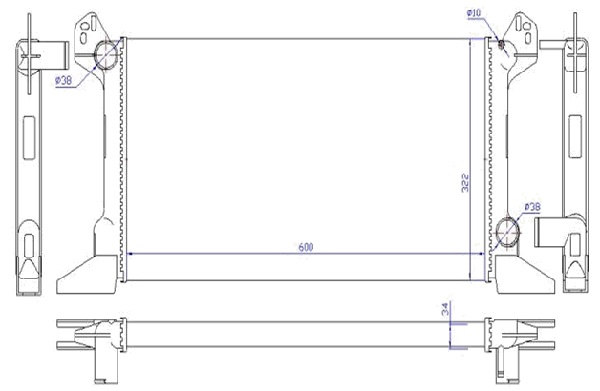 STELLOX Kylare, motorkylning 10-25252-SX