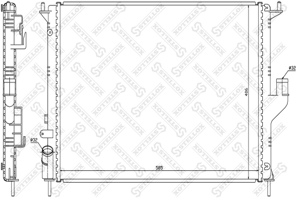 STELLOX Kylare, motorkylning 10-25450-SX