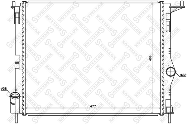 STELLOX Kylare, motorkylning 10-25473-SX