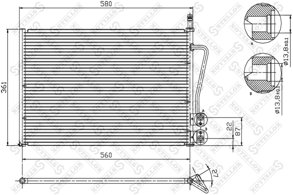 STELLOX Kondensaator,kliimaseade 10-45020-SX