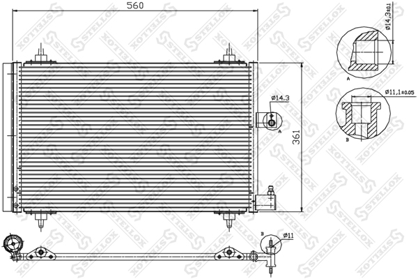 STELLOX Kondensaator,kliimaseade 10-45064-SX