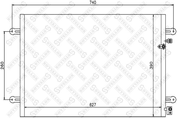 STELLOX Lauhdutin, ilmastointilaite 10-45219-SX