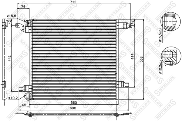 STELLOX Kondensaator,kliimaseade 10-45221-SX