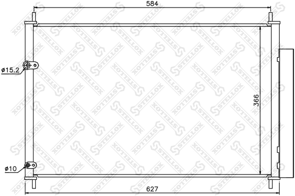 STELLOX Lauhdutin, ilmastointilaite 10-45568-SX