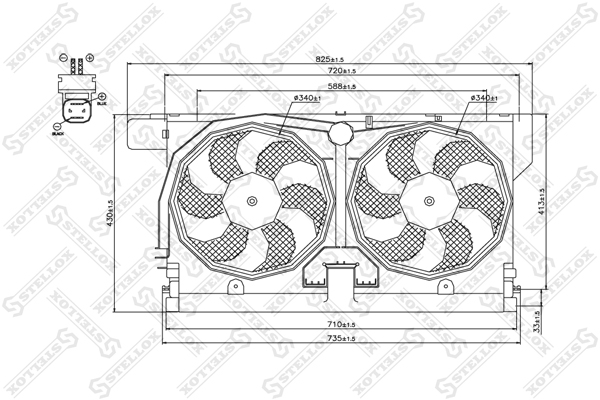 STELLOX Ventilaator,mootorijahutus 29-99279-SX