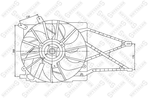 STELLOX ventiliatorius, radiatoriaus 29-99321-SX