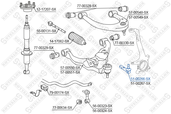 STELLOX Roolivarda ots 51-00266-SX