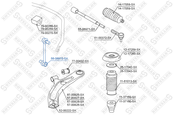STELLOX Otsavarras, stabilisaator 56-06970-SX