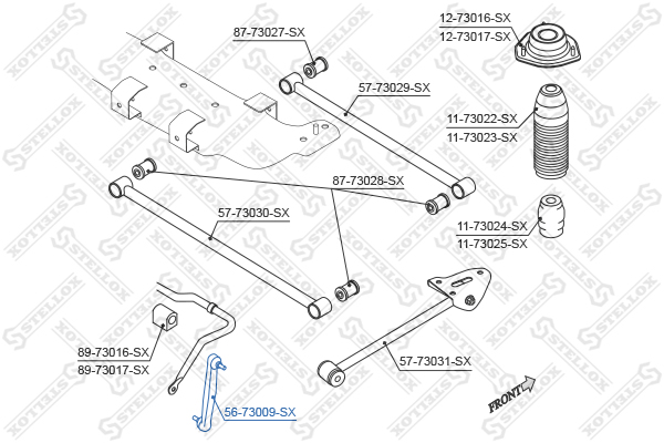 STELLOX Otsavarras, stabilisaator 56-73009-SX