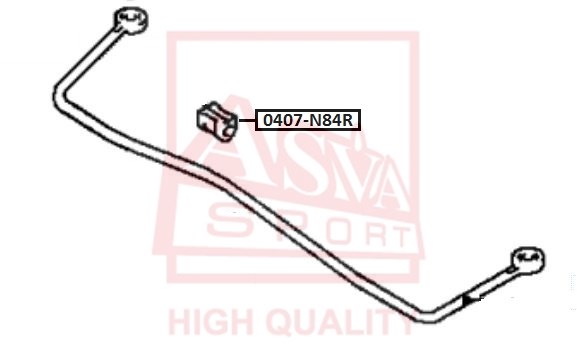 ASVA Tuleja łożyska, stabilizator 0407-N84R