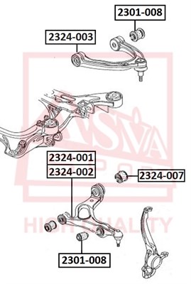 ASVA vikšro valdymo svirtis 2324-002