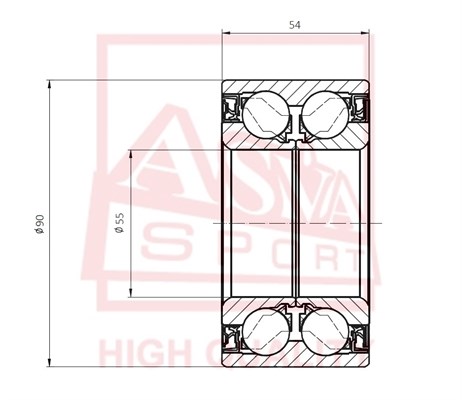 ASVA Rattalaager DACM55900054