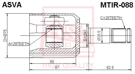 ASVA Ledsats, drivaxel MTIR-088