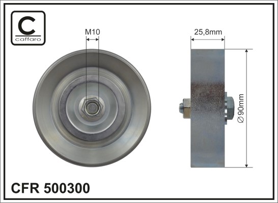CAFFARO Ohjainrulla, moniurahihna 500300