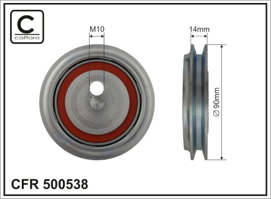 CAFFARO kreipiantysis skriemulys, V formos rumbuotas diržas 500538