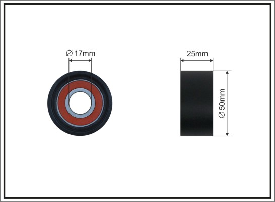 CAFFARO kreipiantysis skriemulys, V formos rumbuotas diržas 500646